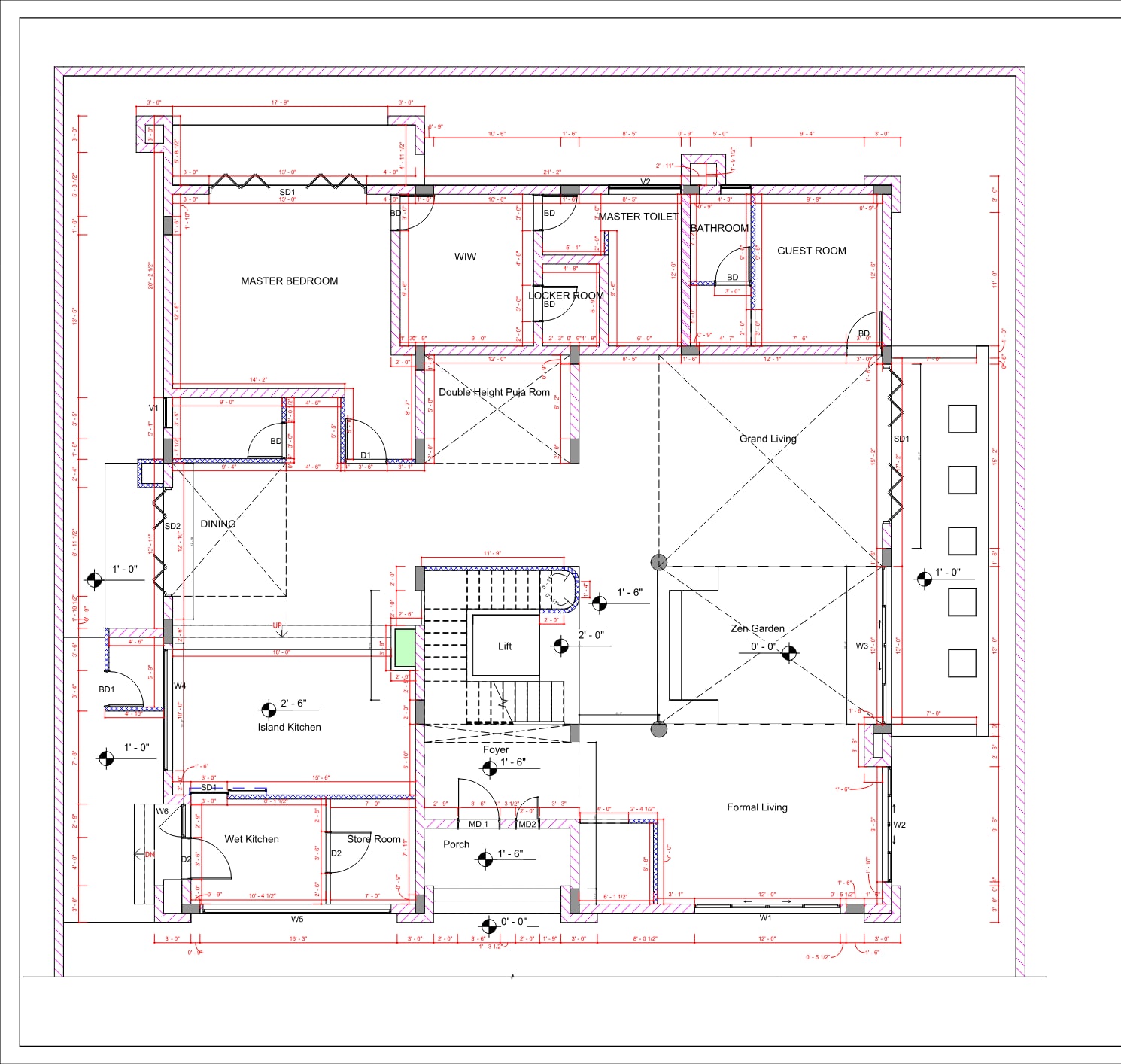 The Villa — Block Drawings