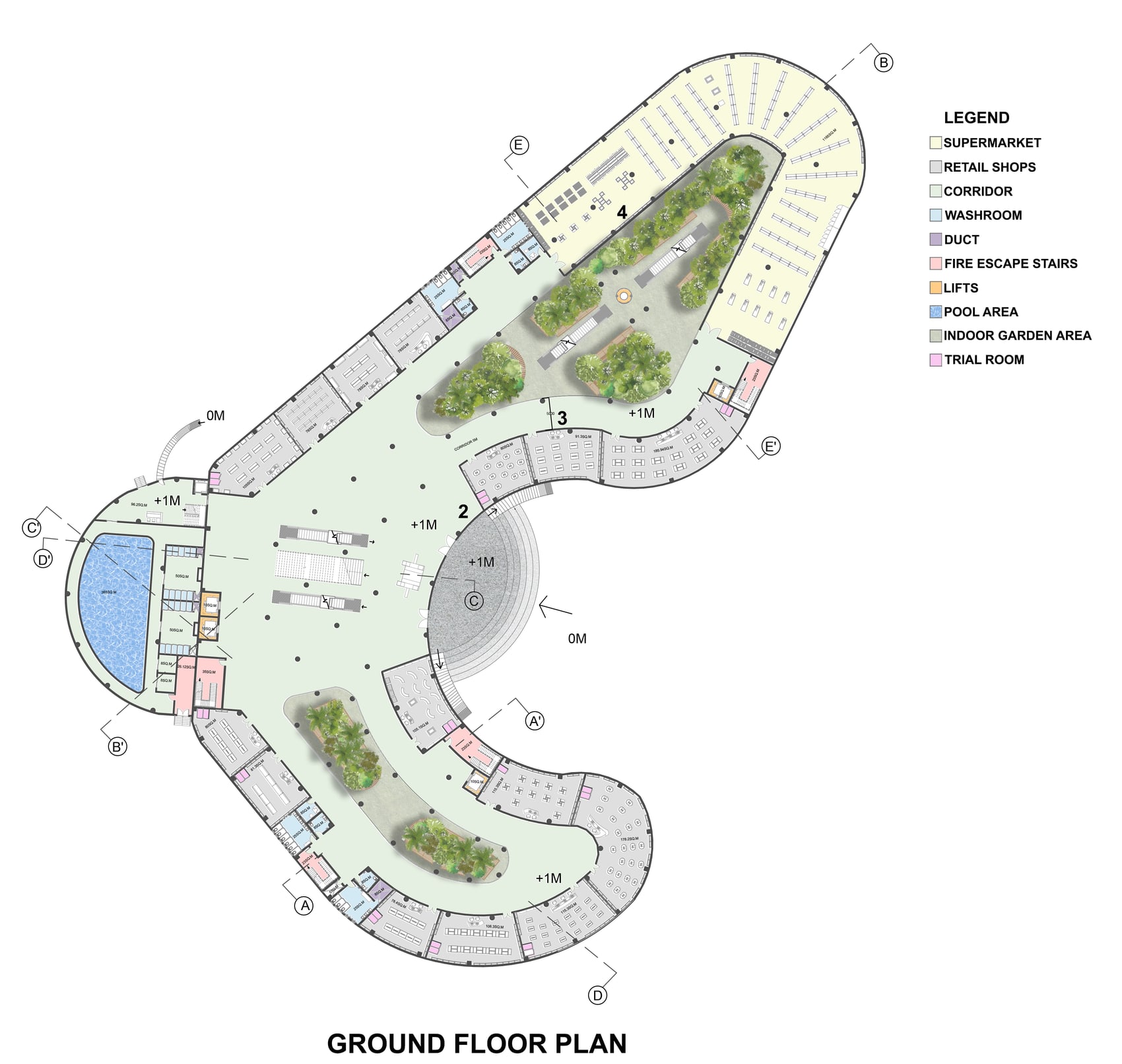 Socio-Shopping Complex — Floor Plans