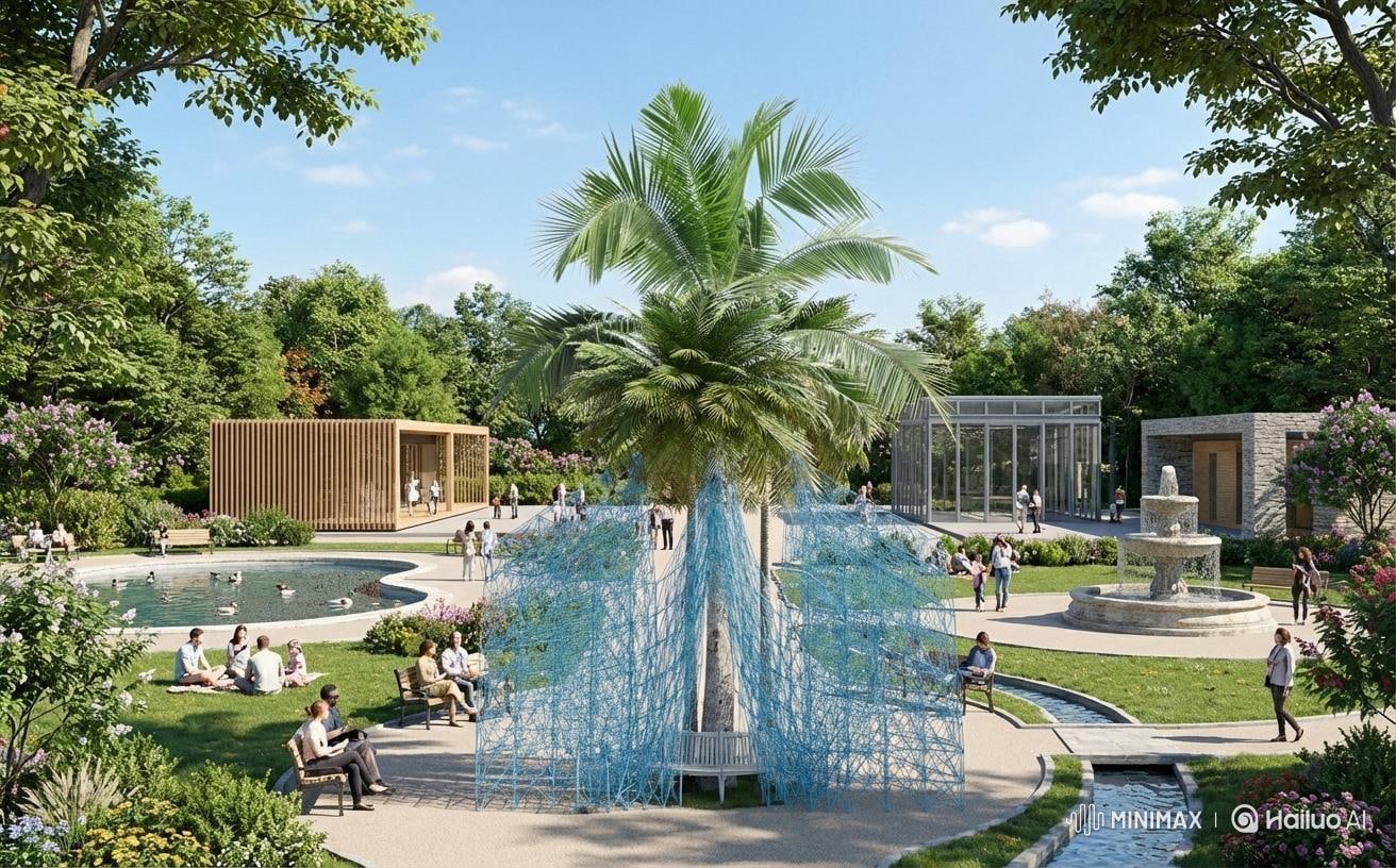 Landscaped setting