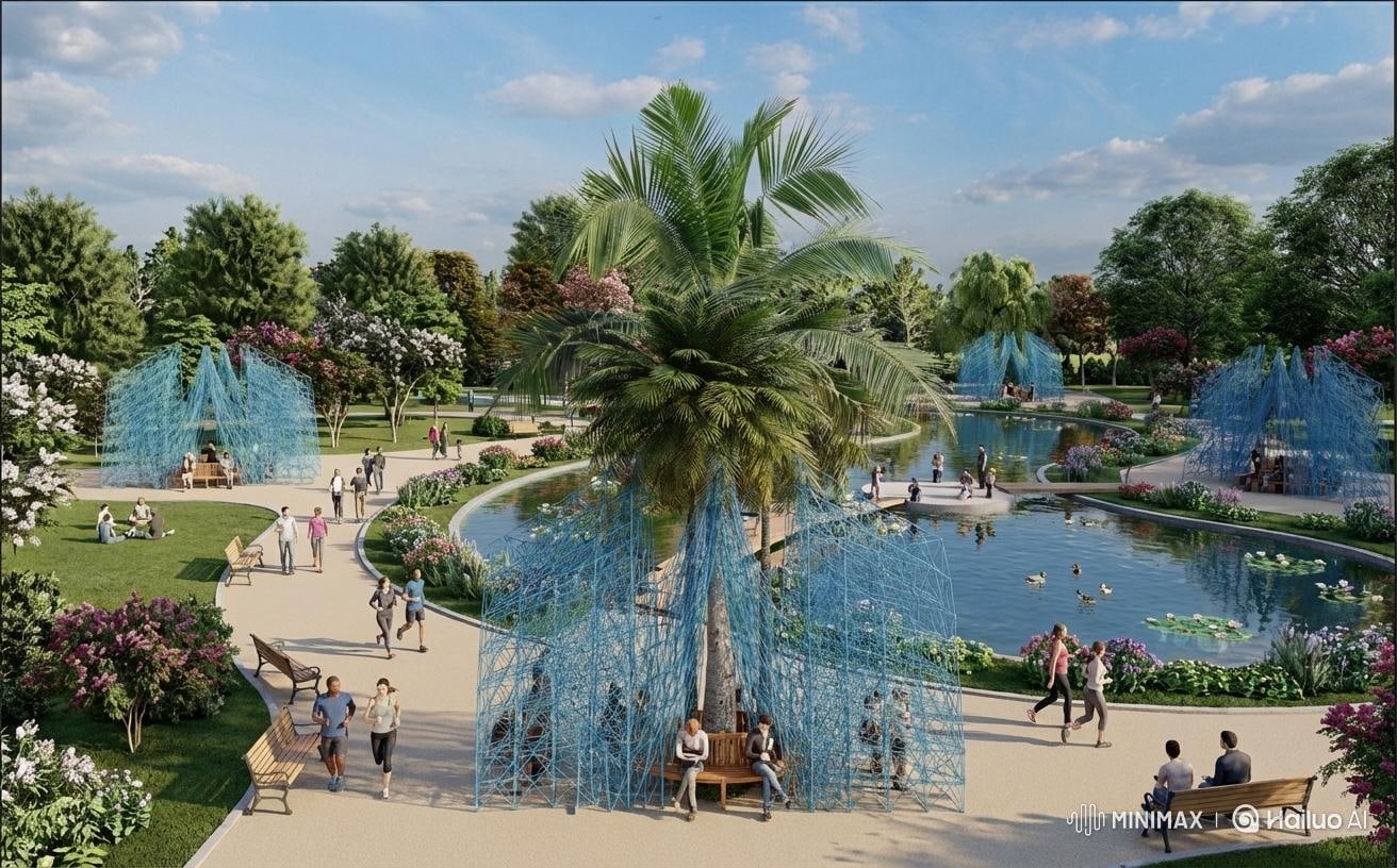 Landscaped setting